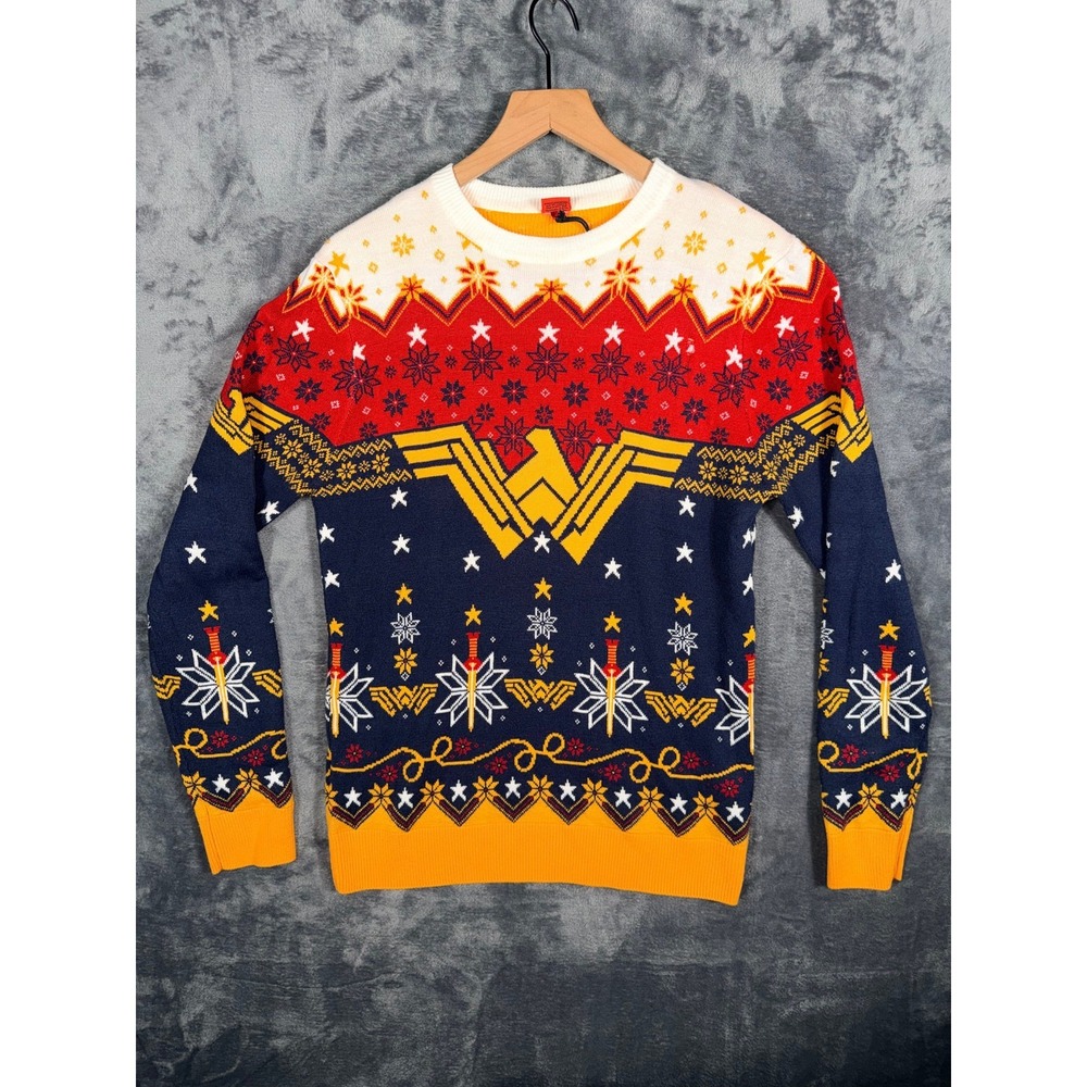 Wonder Woman Ugly Christmas Sweater DC‎ Comics Unisex Size S Holiday Pullover